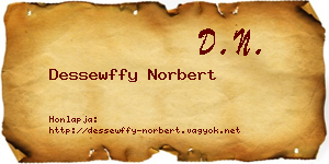 Dessewffy Norbert névjegykártya